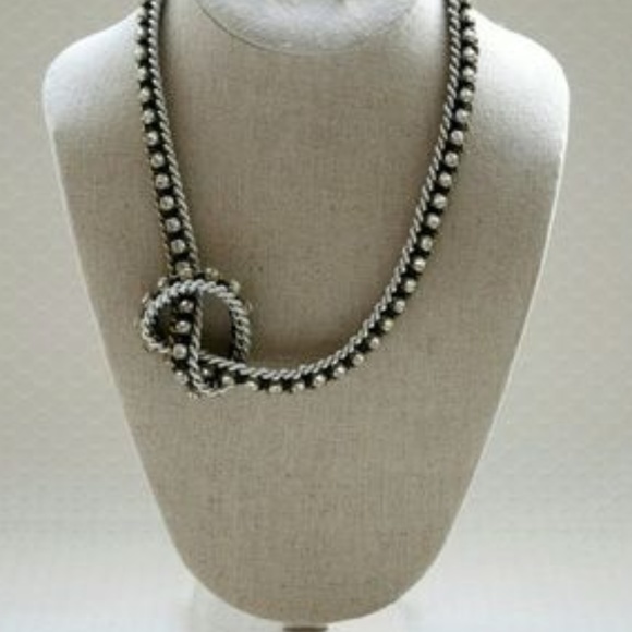 Stella & Dot | Retired La Coco Hematite+Rhinestone Cupchain Necklace - Picture 8 of 16